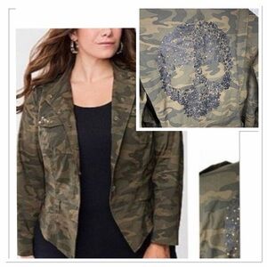 Lane Bryant Camouflage Utility Jacket with Skull Design